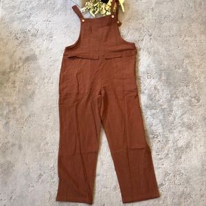 NWT Zanzea Burnt Orange Overall Jumpsuit